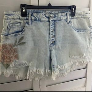 Light Wash Denim Shorts